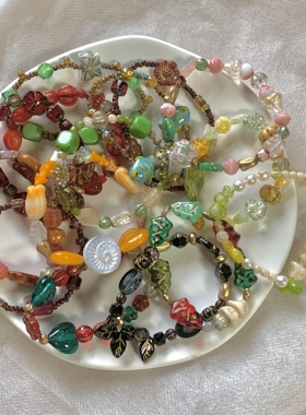 复古可爱手链捷克琉璃少女