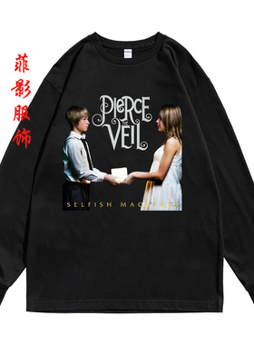 欧美Pierce the Veil乐队印花圆领长袖t恤男女日常内搭打底衫上衣