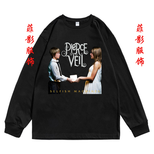 欧美Pierce the Veil乐队印花圆领长袖t恤男女日常内搭打底衫上衣