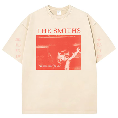 经典摇滚乐队史密斯乐团The Smiths复古水洗做旧短袖t恤美式上衣