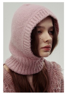 BKP 含羊毛巴拉克拉法帽针织冷帽 秋冬多巴胺小众ins韩国设计师款