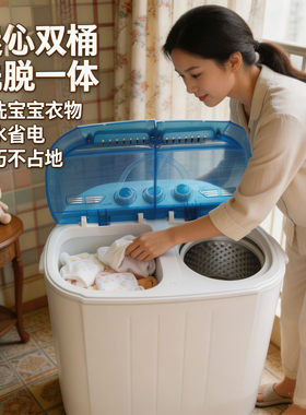 大黄鸭特价小容量双缸双桶半自动