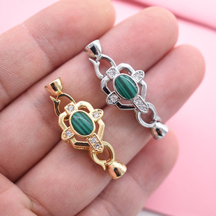 镀金饰品扣子珍珠玉石蜜蜡单排手链扣项链扣连接搭扣毛衣链扣配件