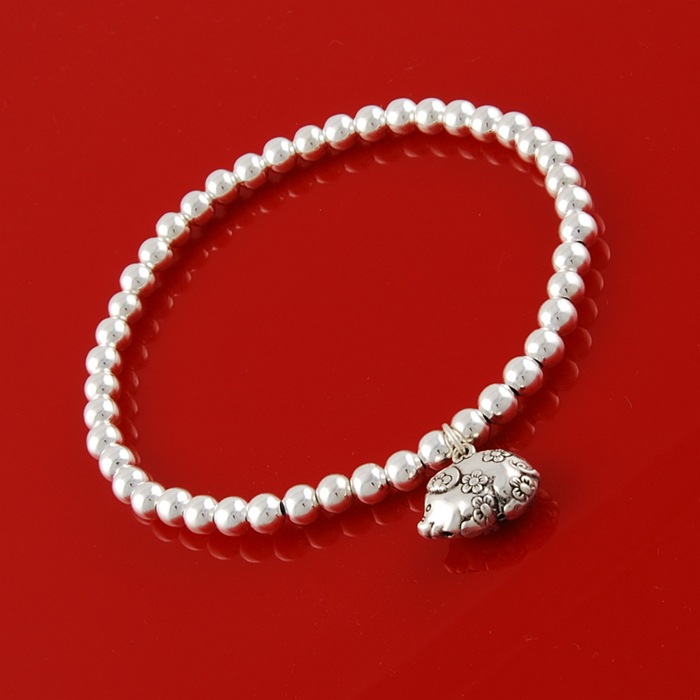 原创设计银属相本命年十二星座生肖女银脚链