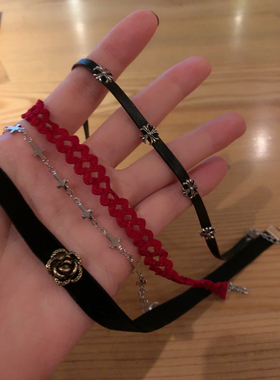 细款choker2.0 小众显脖子细颈链女亚文化项圈秋冬锁骨链日常百搭