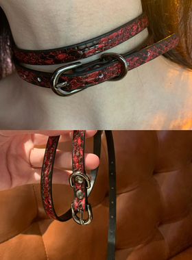 棠洛 甜酷辣妹风绕圈双层choker女蛇纹颈链高级感y2k项圈2026爆款