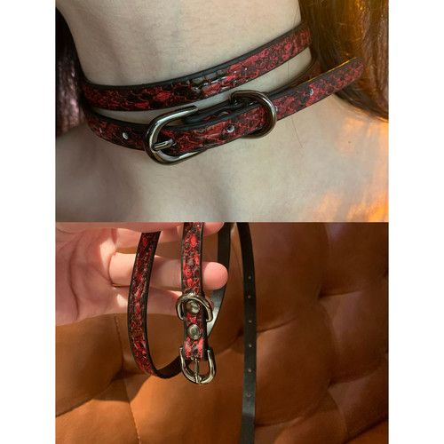 棠洛 甜酷辣妹风绕圈双层choker女蛇纹颈链高级感y2k项圈2026爆款