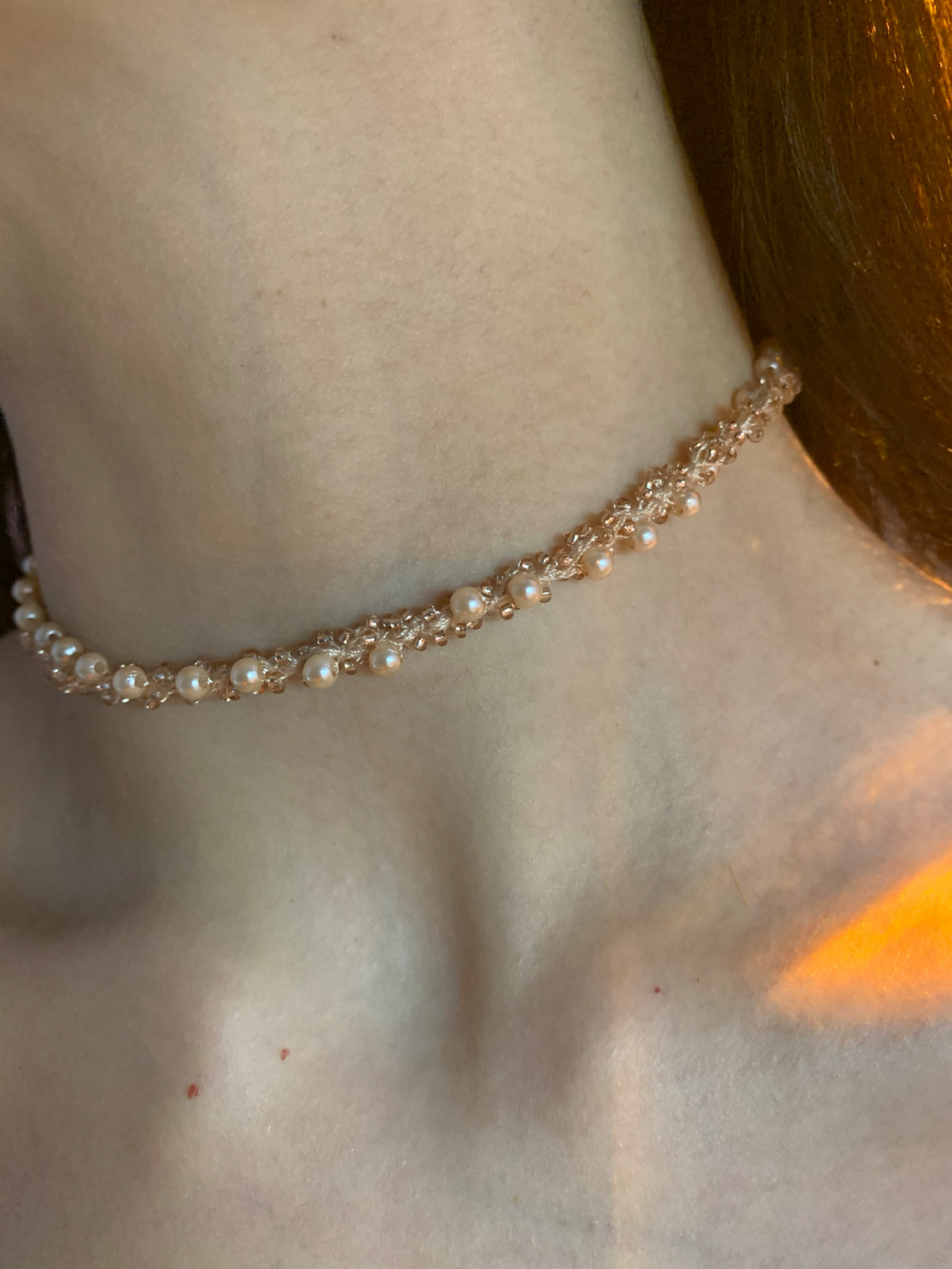 香槟小灯泡choker项圈女细款高级感颈链辣妹锁骨链秋冬短款项链潮