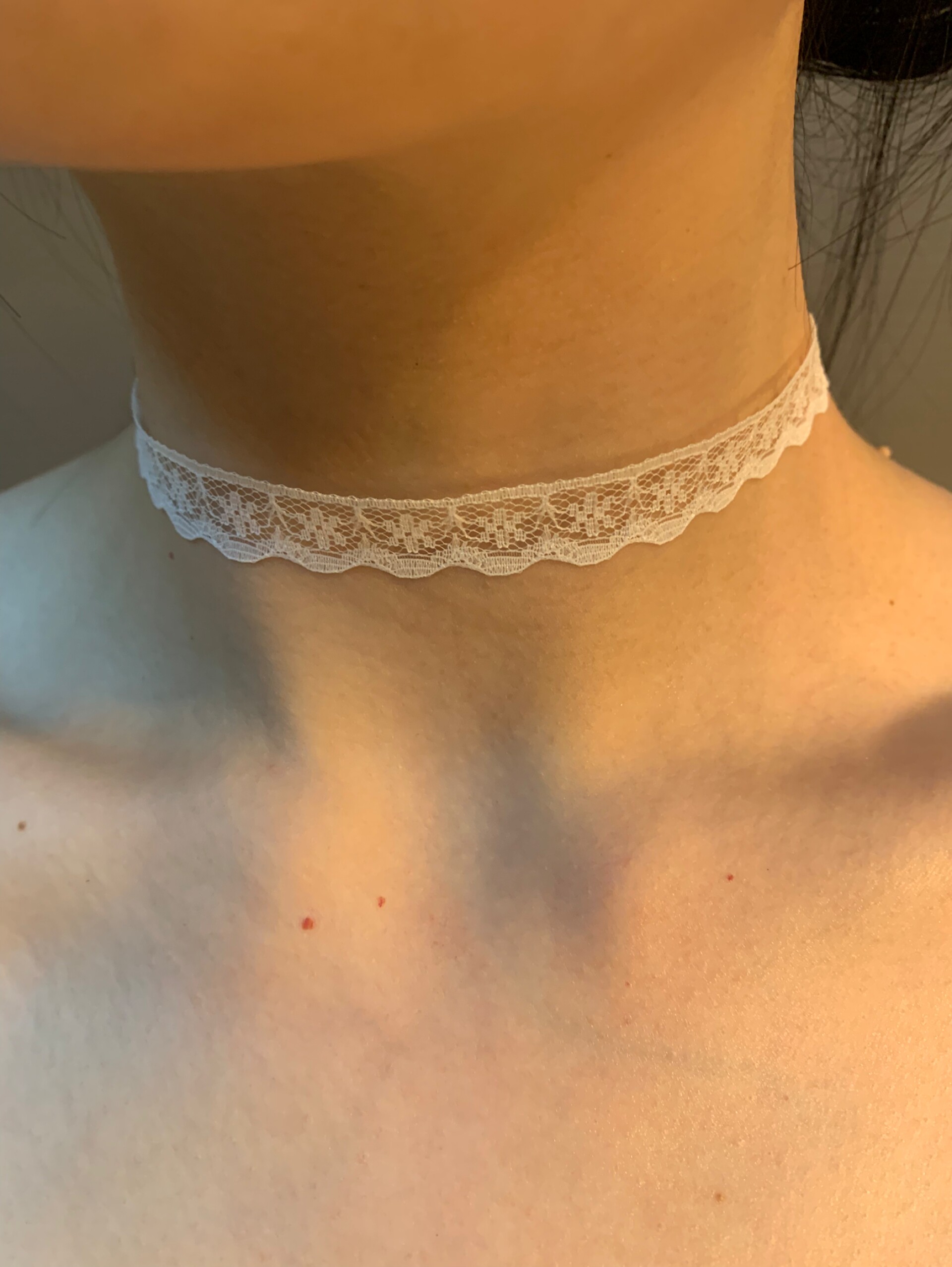 棠洛 日系超仙蕾丝choker颈链女薄纱贴肤锁骨链纯欲感项圈巨好看图片