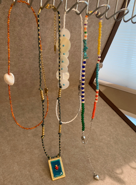 小众vintage波西米亚风项链女短款锁骨链高级感拍照饰品个性独特