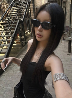 银色蕾丝十字花手镯女冷淡风欧美夸张手环臂环辣妹风手饰品2026爆