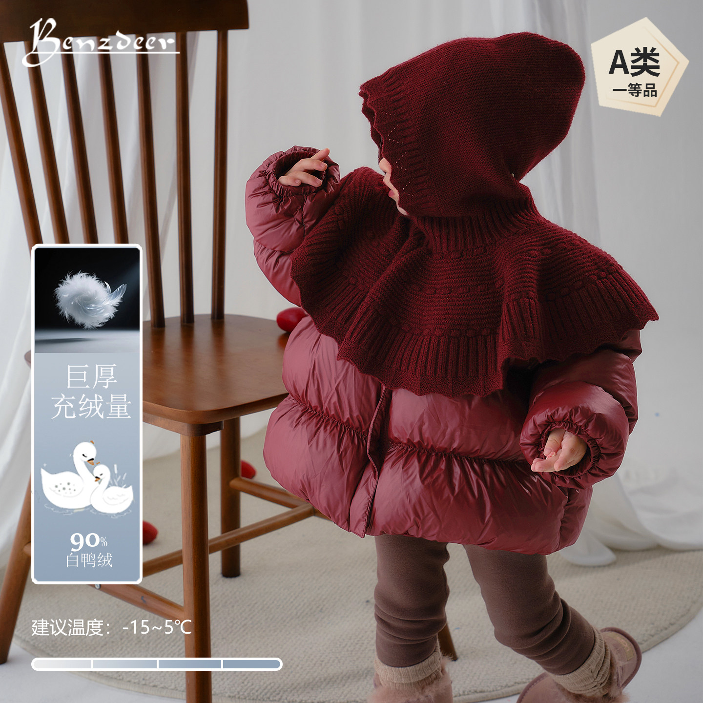 宝宝新年衣服冬季女童红色过年酒红色婴童儿童外套男童加厚羽绒服,童装/婴儿装/亲子装,羽绒服,淘宝优惠券,粉丝福利购,淘宝优惠卷