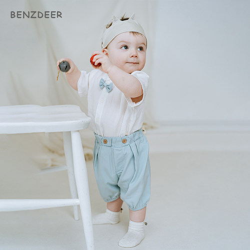 韩国Benzdeer短袖棉衬衫