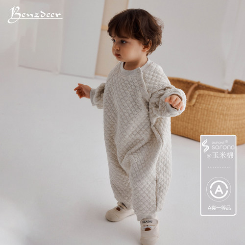 benzdeer绗缝夹棉卫衣爬服