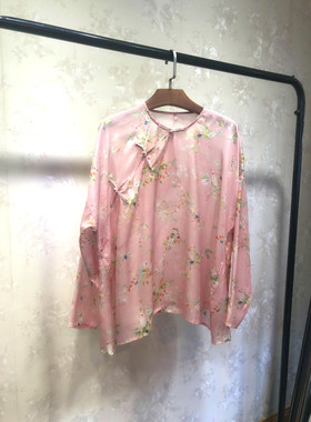 三生三世十里桃花 粉嫩通透减龄好穿真丝中式上衣N05051