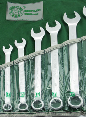 BerryLion/百威狮8/10/14件套美式两用扳手组套套装 梅花开口扳手