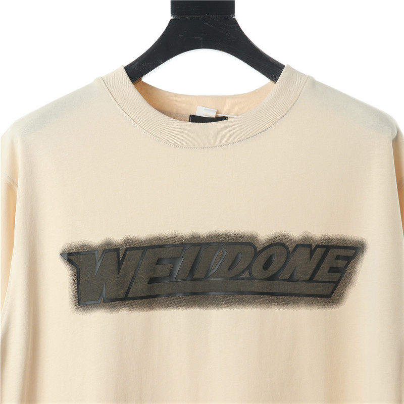 WELL CANDY 시리즈 형광 문자 프린트 티셔츠 여름 캐주얼 커플을위한 다목적 반팔 탑