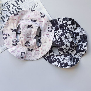 宠物德文猫无毛猫狗夏季遮阳帽渔夫帽可爱少女活泼卡通防晒帽子