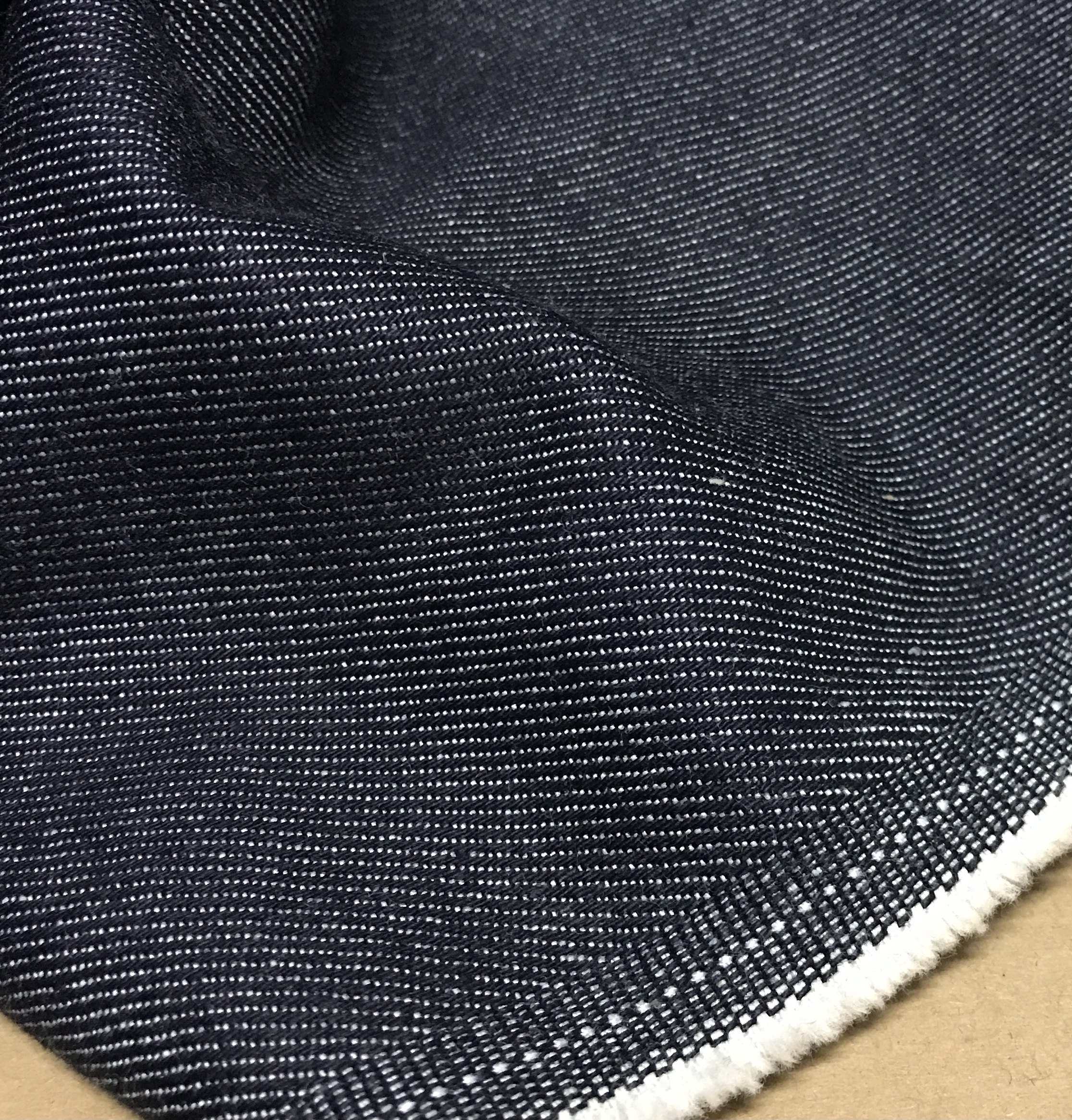 金佳黑色厚有弹力品质感足意大利日本丹宁进口高端原浆牛仔布料