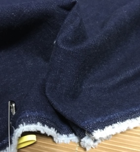 金佳磨绒牛仔布料水洗微弹特深蓝软日本进口意大利土耳其高端大牌