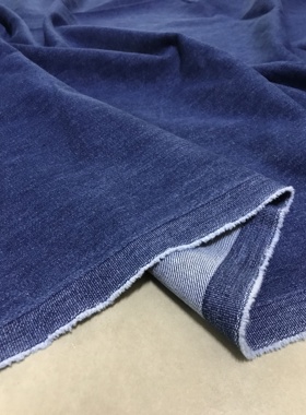 金佳牛仔布料深蓝色中弹微厚款意大利土耳其进口高端水洗牛仔布料