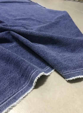 金佳牛仔布料蓝灰色中弹薄款意大利日本进口高端水洗牛仔布料细腻