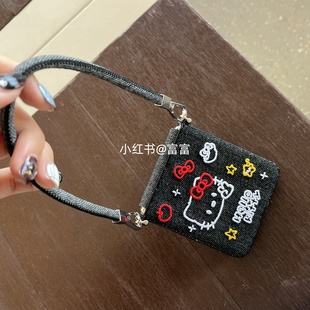 折叠手机壳 小米mixflip2 全包侧扣挂绳刺绣牛仔kt适用华为novaflip 三星zflip7