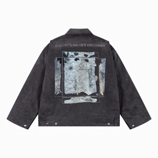 ERD忧郁的富二代罗曼蒂克水洗做旧磨破牛仔夹克美式重磅休闲外套