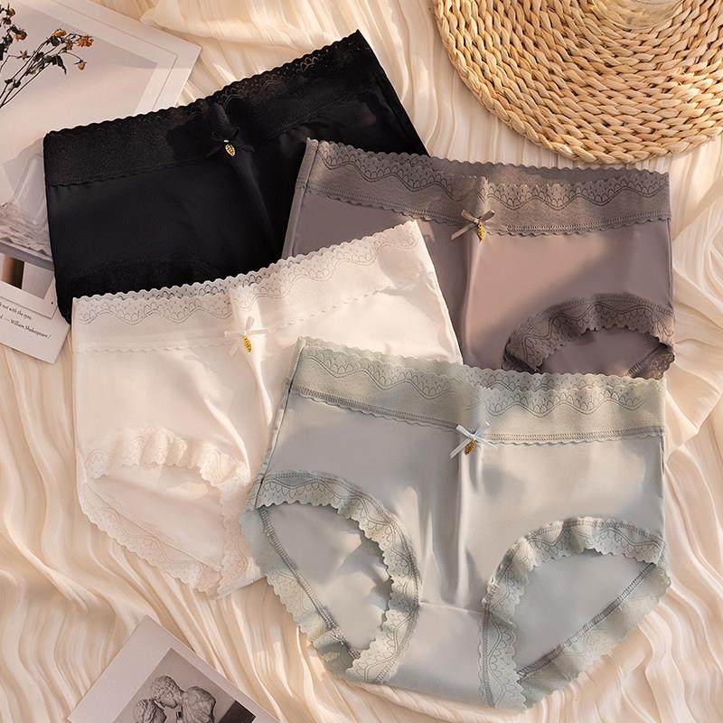 冰丝内裤女士无痕性感新款夏季薄款抗菌纯全棉裆纯欲少女蕾丝短裤