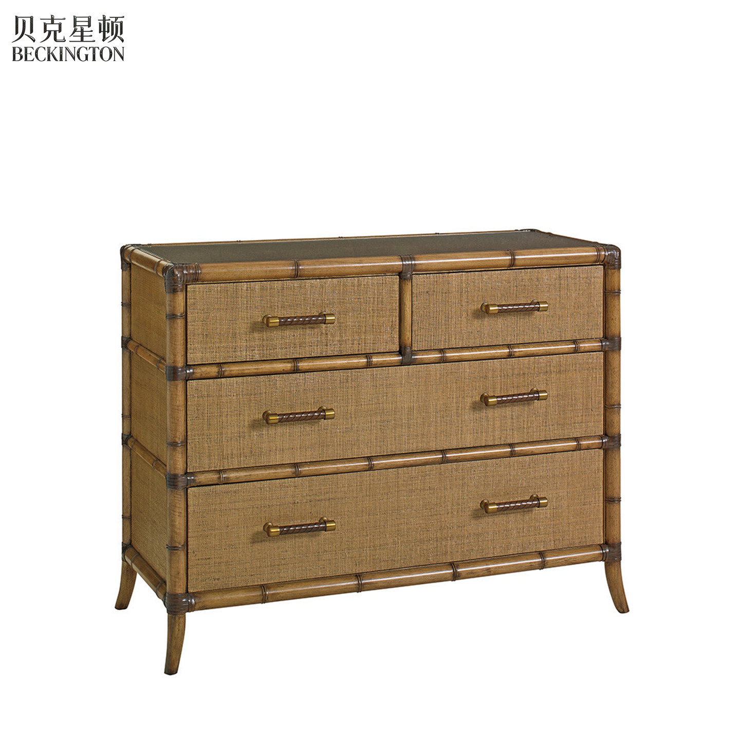 美式复古藤编斗柜东南亚风竹节工艺储物柜卧室收纳抽屉柜床头柜子