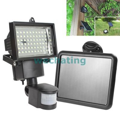 Solar Panel LED Flood Security Garden Light PIR Motion庭院灯