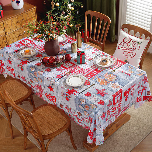 2025 New Christmas Tablecloth Waterproof Table Cloth圣诞桌布