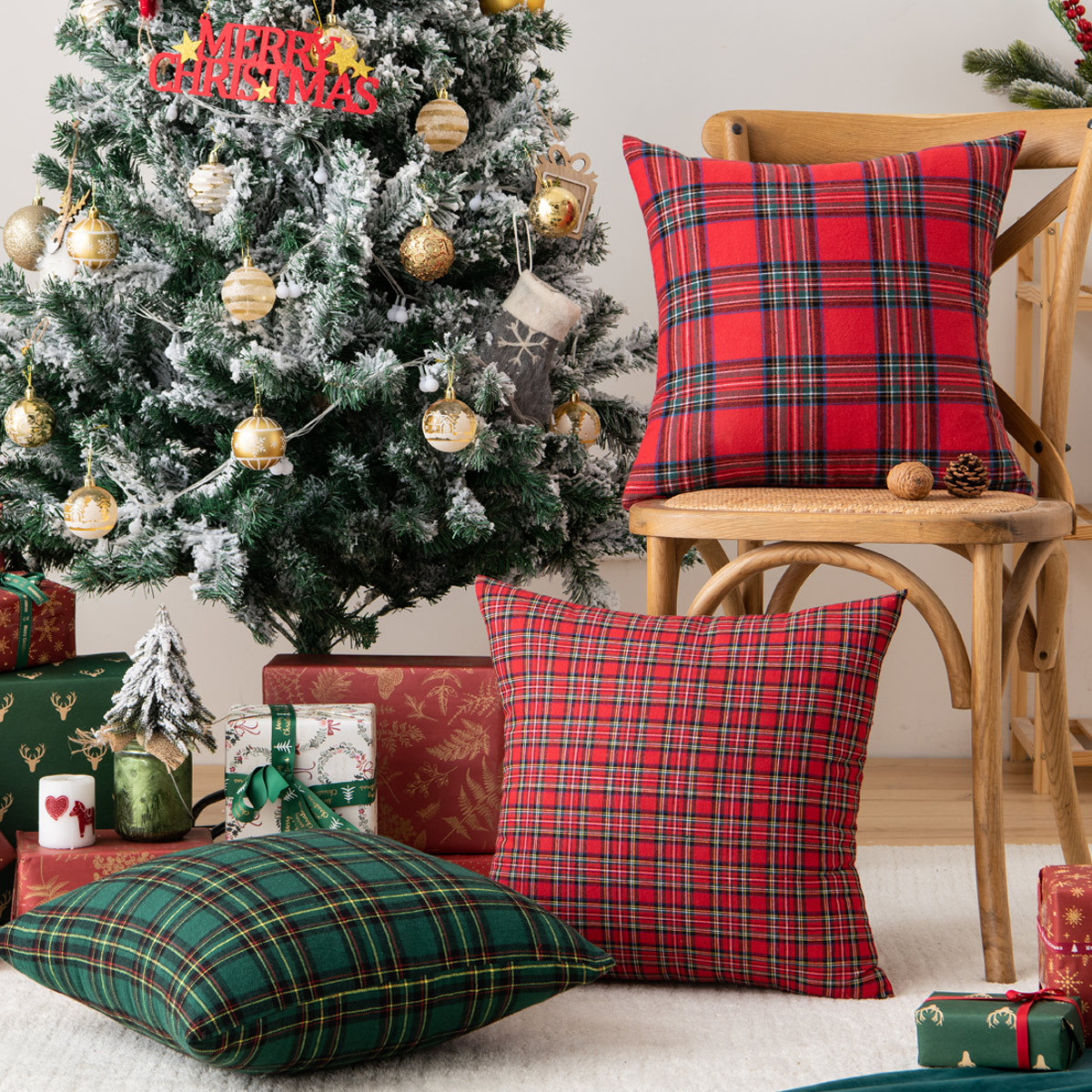 New American Christmas Pillow Cover ins Cushion Cover抱枕