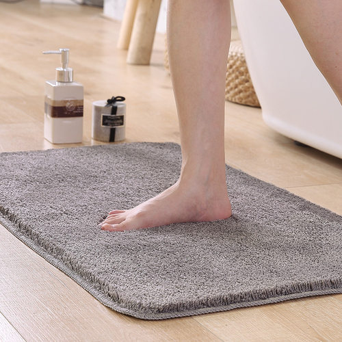 Cake velvet bathroom absorbent and non slip floor mat地垫