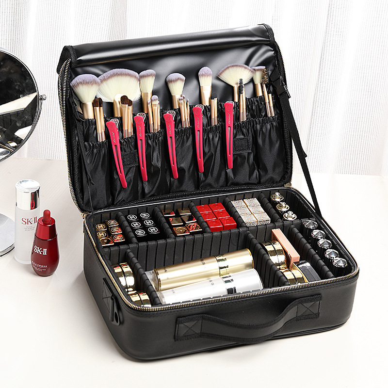 Large capacity makeup bag, women's portable makeup bag化妆包