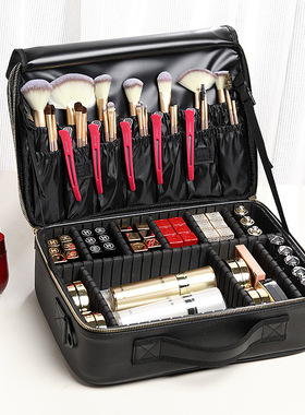 Large capacity makeup bag, women's portable makeup bag化妆包