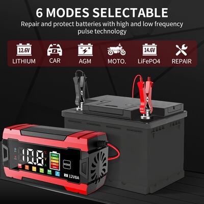 12V8A car battery charger 12v charger汽车电瓶充电器