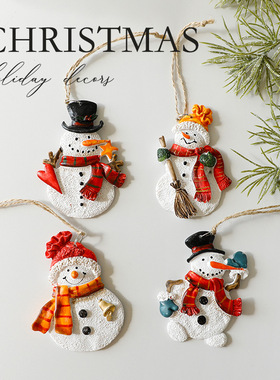New Santa Claus Snowman Gingerbread Man Small Pendan圣诞挂件
