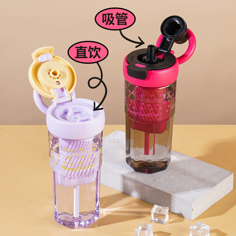New Large Capacity Internet Celebrity Plastic Cup Straw Cup