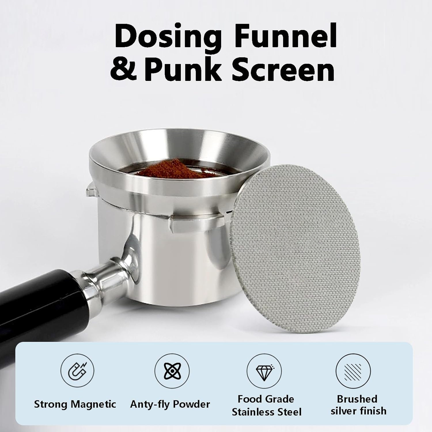 Coffee handle powder ring set coffee filter咖啡接粉环套装