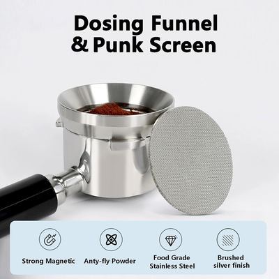 Coffee handle powder ring set coffee filter咖啡接粉环套装