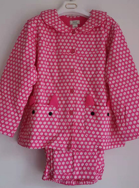 棉花堡冬季女针织夹棉睡衣睡袍纯棉亲子保暖套装家居服40641