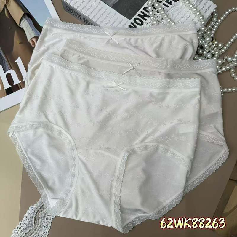 氧气少女柔美纯欲蕾丝高颜值内裤女生透气裆夏季薄款提花女三角裤