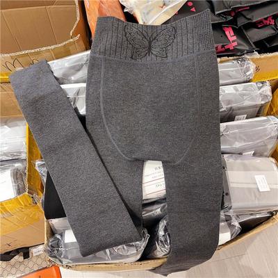 冬季新款加绒加厚踩脚袜保暖裤女