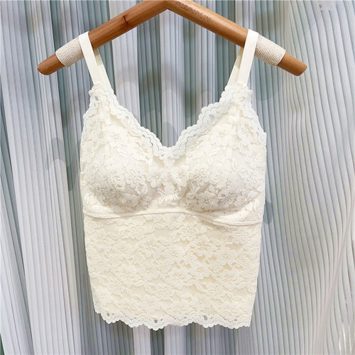 米娅林616法式蕾丝磨毛保暖背心