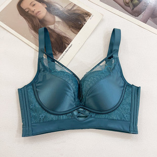 古妃G1019小胸聚拢显大AB杯内衣女无钢圈调整型收副乳缎面文胸罩