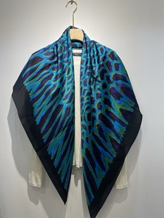 上海*滩拼色女四季款真丝斜纹长丝巾围巾桑蚕丝披肩丝绸围巾丝巾