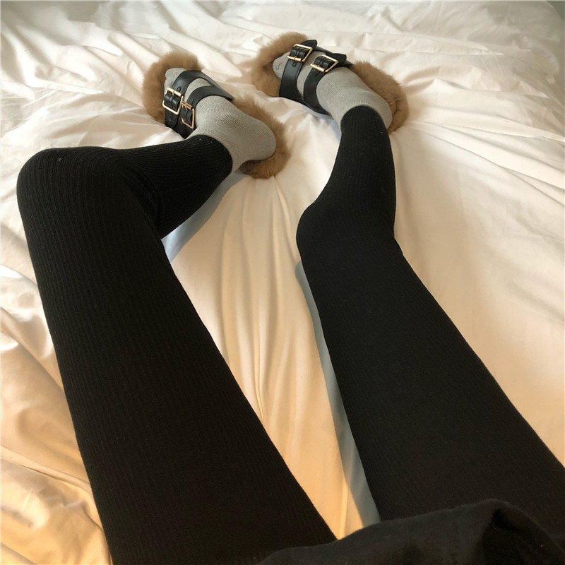 Çﶬ¼¾º«°æÅ®×°¼ÓºñÏÔÊÝÊúÌõÎÆ½ôÉíµ¯Á¦´òµ×¿ãÂÝÎÆ¿ÓÌõÐÝÏÐС½Å¿ã