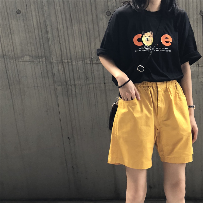 ÏÄ×°º«°æÅ®×°chic¿íËÉÓ¡»¨¶ÌÐäTÐôÌ××°+¹¤×°ÐÝÏж̿ãÀ«ÍÈ¿ãÁ½¼þÌ×