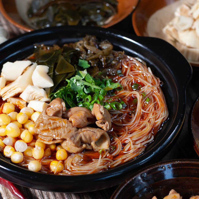 四川特产正宗中餐厅绵阳开元米粉清汤鸡肉/牛肉/肥肠 210g*5盒